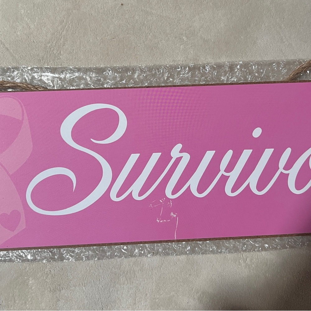 Pink 'Survivor' Wall Sign